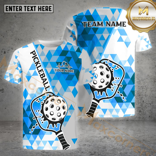 Maxcorners 3D Multicolor Pickleball Personalized Unisex Shirt 6 (4 colors)