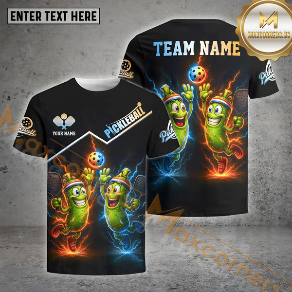 Maxcorners Pickleball Funny Jersey Customized Name, Team Name 3D Shirt