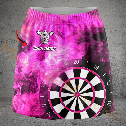 Maxcorners Darts Smoke Dartboard Personalized 3D Skirts With Shorts