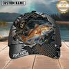 Maxcorners Fishing Skull Angler Torn Metal Personalized 3D Cap