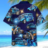 Maxcorners Personalized Hot Rod Blue Style Hawaiian Shirt