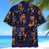 Maxcorners 4th Of July Funny Yorkshire Terrier Hot Rod Hawaiian Shirt
