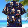 Maxcorners 4th Of July Funny Maltese Hot Rod Hawaiian Shirt