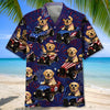 Maxcorners 4th Of July Funny Labrador Retriever Hot Rod Hawaiian Shirt