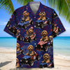 Maxcorners 4th Of July Funny Australian Labradoodle Hot Rod Hawaiian Shirt