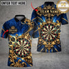 Maxcorners Darts Royal Baroque Golden Filigree Crown Target Board Graphic Multicolor Customized Name, Team Name 3D Shirts