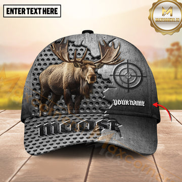 Maxcorners Hunting Metal Camo Personalized Name 3D Cap