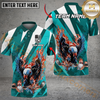 Maxcorners Flame Strike Eagle Golf Polo Personalized Name, Team Name 3D Shirt (4 Colors)