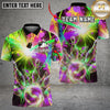 Maxcorners Bowling And Pins Vibrant Nebula Customized Name, Team Name 3D Shirt (4 Colors)