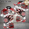 Maxcorners Darts Flaming Dartboard Design Multicolor Customized Name, Team Name 3D Shirts