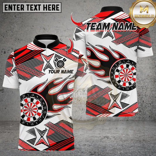 Maxcorners Darts Flaming Dartboard Design Multicolor Customized Name, Team Name 3D Shirts