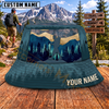 Maxcorners Hiking Mountain Forest Landscape Silhouette Adventure Personalized Name 3D Cap