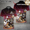 Maxcorners Bowling And Pins Funny Beer Drunken Fighting Customized Name, Team Name 3D Shirt (4 Colors)