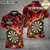 Maxcorners Darts Dynamic Sharp Geometric Lines Gold Sparkles Target Board Graphic Multicolor Customized Name, Team Name 3D Shirts