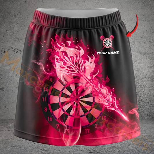 Maxcorners Darts Flaming Dragon Dartboard Personalized 3D Skirts With Shorts