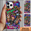 Maxcorners Darts Graffiti Monkey Dartboard Multicolor Personalized Name 3D Phone Case