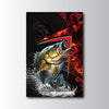 Maxcorners Largemouth Bass Fishing Fire Power Splash Design Personalized Name 3D Poster