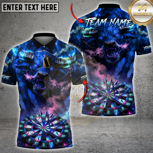 Maxcorners Bull Dart Shirt Fierce Demon Beast Multiple Options Personalized Name, Team Name 3D Shirt