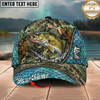 Maxcorners Fishing Mermaid Scale Camo Rope Personalized 3D Cap (12 Fish Species)