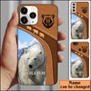Maxcorners Polar Bear Hunting Personalized Name Phone Case LM0912