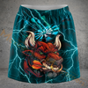 Maxcorners Darts Lightning Angry Bull Personalized 3D Skirts With Shorts