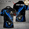 Maxcorners Billiards Ball 8 Dark Shark Customized Name, Team Name 3D Shirt (4 Colors)