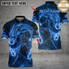 Maxcorners Flaming Samurai Dragon Bowling Multicolor Customized Name, Team Name 3D Shirt