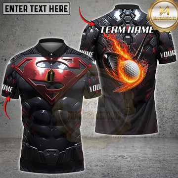 Maxcorners Bowling Black Red Muscular Armor Fiery Bowling Ball Personalized Name 3D Unisex Shirt