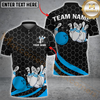 Maxcorners Bowling Hexagon Style Funny Angry Shirt Multicolor Customized Name, Team Name 3D Shirts
