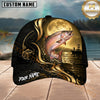 Maxcorners Fishing Moonlight Gold Ocean Personalized 3D Cap