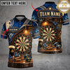 Maxcorners Darts Beer Mug Pub Atmosphere Wooden Texture Target Board Graphic Multicolor Customized Name, Team Name 3D Shirts