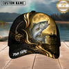 Maxcorners Fishing Moonlight Gold Ocean Personalized 3D Cap