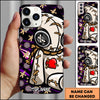 Maxcorners Darts White Voodoo Doll Multicolor Personalized Name 3D Phone Case