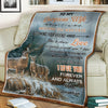 Maxcorners Personalized Meeting You Was Fate Fleece Blanket- Custom Deer Couple Blanket, Heartfelt Wife Gift LM1611