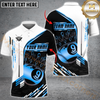 Maxcorners Billiard 9-Ball Pool Champion Golden Multicolor Customized Name, Team Name 3D Polo Shirt