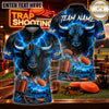 Maxcorners Trap Shooting Hunter & Shotgun Action Graphic Multicolor Customized Name, Team Name 3D Shirts