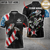 Maxcorners Darts Patriot's Precision Customized Name, Team Name 3D Unisex Shirt