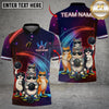 Maxcorners Bowling And Pins Cat Gang Customized Name, Team Name 3D Shirt (4 Colors)