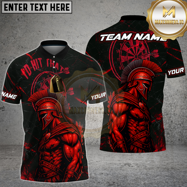 Maxcorners Dart Spartan Shirt I'd Hit That Design Multioptions Personalized Name, Team Name Unisex 3D Shirt (4 Colors)