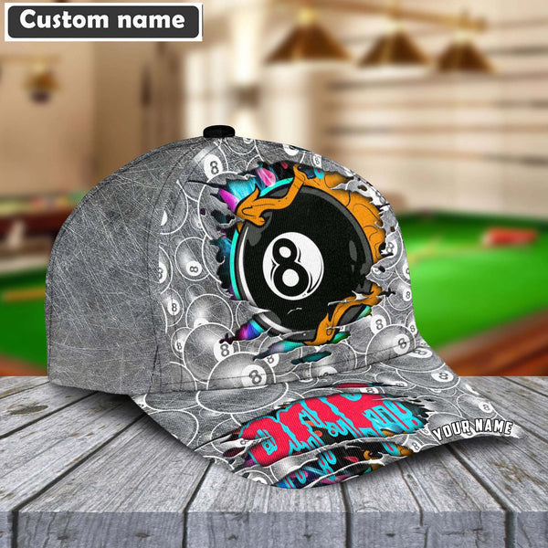 Maxcorners Billiards Drip and Drop Ball Personalized Name Cap