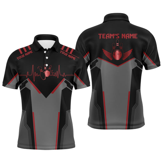 Maxcorners Bowling Heartbeat Multicolor Option Customized Name 3D Shirt