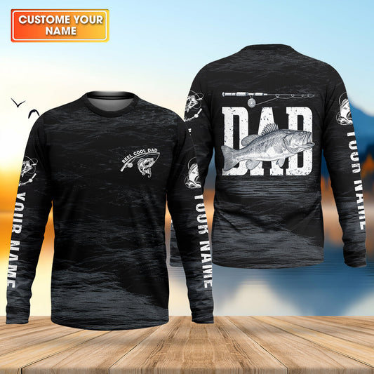 Maxcorners Reel Cool Dad Fishing SPF Shirt For Men, Custom Fishing Shirts, Fishing Shirts For Men