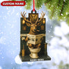 Maxcorners Personalized Acrylic Deer Bathroom Christmas Ornament - Funny Personalized Holiday Decor for Hunters & Wildlife Lovers LM0110