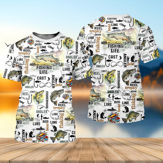 Maxcorners Fishing Life Fishing UPF Shirts, Funny Fishing Shirt, Gift For Fisherman, Fishing Shirts For Men