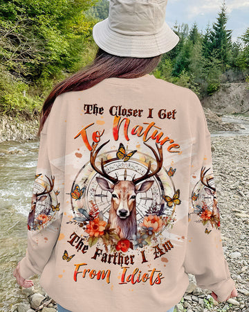 Maxcorners The Closer I Get To Nature Deer Compass All Over Print LM2101