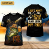 Maxcorners I Just Want To Drink Beer And Jerk My Rod Bass Fishing Shirt, Funny Fishing Shirt, Gift For Fisherman