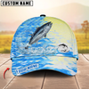 Maxcorners Fishing Blue Lake Pattern Personalized Cap (13 Breeds)