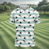 Maxcorners Funny Pelicans Golf Polo Shirt, Mens Golf Gift, Mens Tropical Shirts