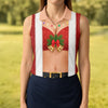 Maxcorners Women's Funny Mrs Claus Costume Golf Shirt, Christmas Golf Shirt, Women’s Golf Apparel LM1507