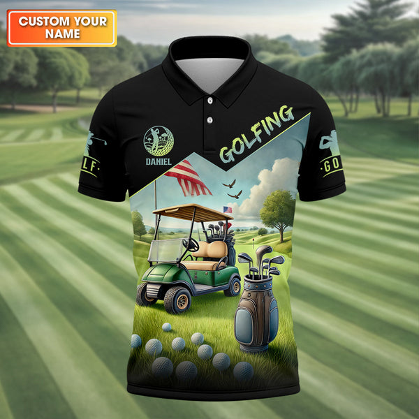 Maxcorners The Older I Get Custom Men's Golf Polo Shirt, Funny Golf Shirt, Dad Golf Gift